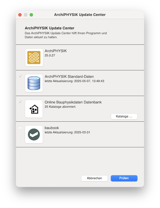 ArchiPHYSIK Update Center initial