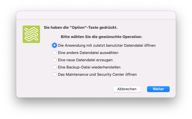 Datendatei wählen